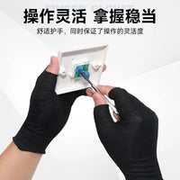 Ultra-Thin Cotton Fingerless Gloves for Women - Breathable Sun Protection for Outdoor Sports & Cycling