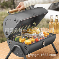 Outdoor Charcoal BBQ Grill with Chimney for Patio and Garden
