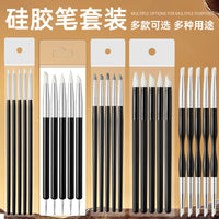 5-Piece Silicone Pen Set for Nail Art, Clay Sculpting, and Crafting