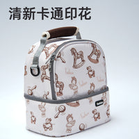 Double-Layer Breast Milk Cooler Bag for Moms - Insulated Storage for Pumping and Freshness