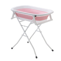 Hands-Free Pet Bath Tub Foldable Elevated Dog Cat Washing Basin with Stand and Drain Hose