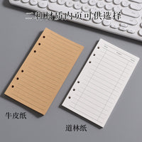 A6 Loose Leaf Planner Refills for Daily, Weekly, and Accounting Notebooks, 120gsm Paper