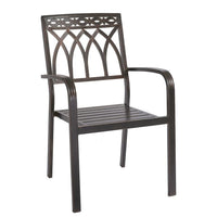Outdoor Cast Aluminum Bistro Table and Chairs Set for Patio, Cafe, and Garden