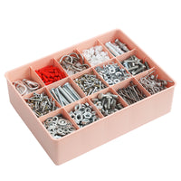 Heavy-Duty Multi-Compartment Plastic Storage Box for Hardware Tools and Parts