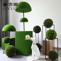 Artificial Moss Ball Plant Decor for Indoor Landscape, Staircase, Window Display