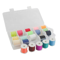20 Colorful Polyester Sewing Thread Spools for Household 505 Sewing Machines with Storage Box
