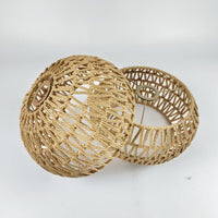 Handwoven Paper Rope Lampshade for Pendant Lights, Half-Round Design for Restaurants and Home Decor