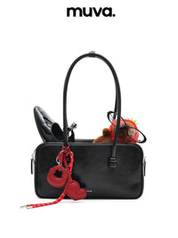 muva. Beaded Heart Charm Bag Pendant