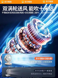 2026 New Desktop USB Fan with 5-Speed Cooling, Digital Display, and Quiet Operation for Office, Dorm, and Home