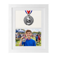 Sports Medal Display Frame with Jersey Storage for Wall Mounting