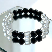 Double A Grade Clear Brazilian White Crystal Beaded Bracelet