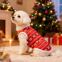 Pet Christmas Snowflake Vest for Dogs and Cats, Festive Holiday Apparel for New Year Parties