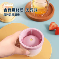 Food Grade Large Ice Ball Maker Mold for Whiskey, Spherical Ice Cube Tray Silicone Tool for Home Use