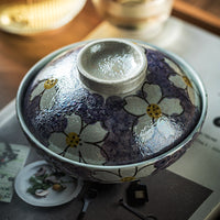 Ceramic Dessert Bowl with Lid, Bird's Nest Stew Pot, Elegant Soup Bowl for Sweet Soups and Desserts