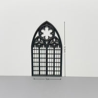 Dollhouse Gothic Style Window Frame Miniature Decor