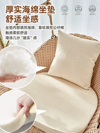 Indoor Rattan Woven Double Swing Chair with Stand, Hanging Basket Hammock for Balcony Patio