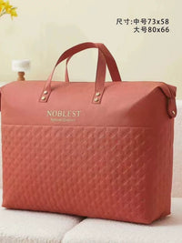Large Capacity Quilt Storage Bag with Zipper and Handle for Down Comforters and Travel
