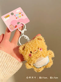 Plush Mini Doll Keychain for Bags and Backpacks, Cute Animal Toy Charm