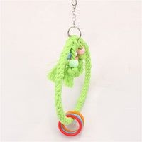 Parrot Chew Toy Ring Swing for Bird Cages - Climbing Rope for Budgies, Lovebirds, Cockatiels
