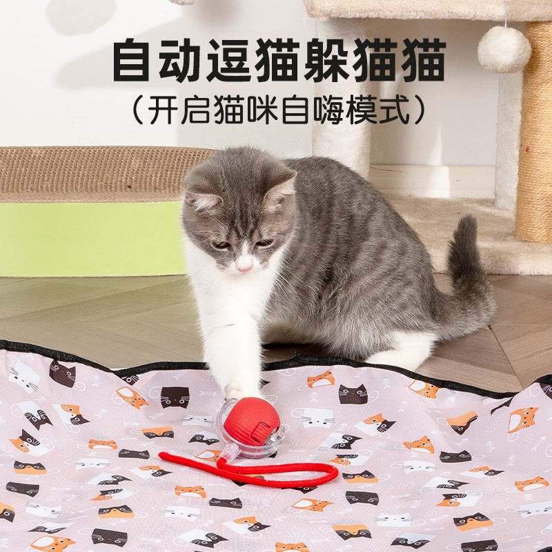 Interactive Electric Cat Toy with Automatic Hunting Cover for Indoor Cats