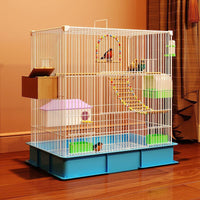 Large Space Anti-Splash Bird Cage for Parrots Myna Birds, Encrypted Assembly Cage Bird Villa