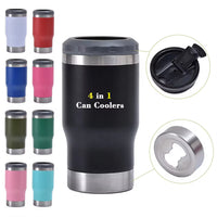 14oz Stainless Steel Insulated Beer Mug with Bottle Opener, Large Capacity Portable Cooler for Outdoor Camping