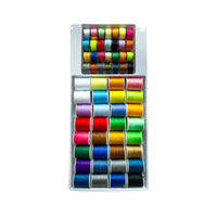 60-Piece Polyester Sewing Thread Kit with Bobbins for Home Sewing Machines