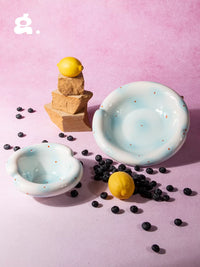 CONGSTUDIO Hand-Painted Ceramic Dinnerware Set - Korean Style Underglaze Dessert Plates & Salad Bowls