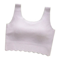 Seamless Teen Girls Training Bra Fixed Cup Vest Style Underwear for Middle and High School Students