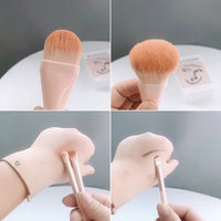 Portable Makeup Brush Set with Mirror and Storage Case, Soft Bristles for Face and Eyes