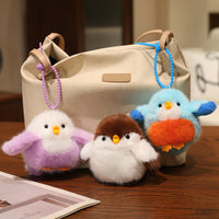 Cute Squeaky Bird Plush Keychain Backpack Charm
