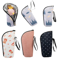 Portable Insulated Baby Bottle Bag with Zipper, Aluminum Film Lining for Travel and Freshness