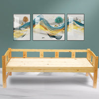 Solid Wood Toddler Bed with Guardrail, Single Bed, Baby Splicing Large Bed, Extension Widening Children's Bed