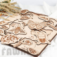 Montessori Wooden Animal Evolution Layered Puzzle for Early Education