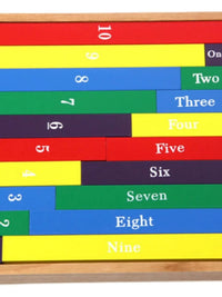 Montessori Decimal Rods Math Learning Toy for Early Education, 1-10 Number Recognition