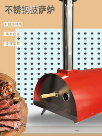 21-inch Outdoor Charcoal Pizza Oven and BBQ Grill Combo for Patio Camping Picnics, Thickened Rust-proof High-Temperature Resistant
