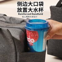 Large Capacity Insulated Lunch Bag with Handle, Portable Bento Tote for Work and Outdoors