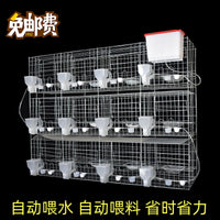 Outdoor Galvanized Pigeon Breeding Cage with Water Tank, Multi-Tier Design for Racing Pigeons