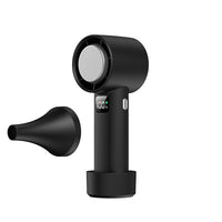 T60 High-Speed Handheld Mini Fan with Digital Display, USB Rechargeable, Portable Desktop Fan with Nozzle and Base
