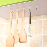 Heavy Duty Adhesive Wall Hooks for Hanging, Transparent, Punch-Free