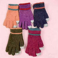 Winter Warm Full Finger Touchscreen Knitted Gloves for Adults