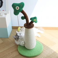 Cat Scratching Post with Sisal Rope and Carrot Toy for Indoor Cats