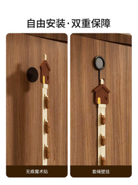 Door Back Hat Organizer Rack with Clips, No-Drill Wall Mounted Scarf and Hat Hanger for Closet
