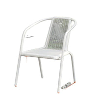 Wrought Iron Outdoor Table and Chair Set Rattan Balcony Small Garden Courtyard Coffee Table Three-Piece Set Modern Minimalist