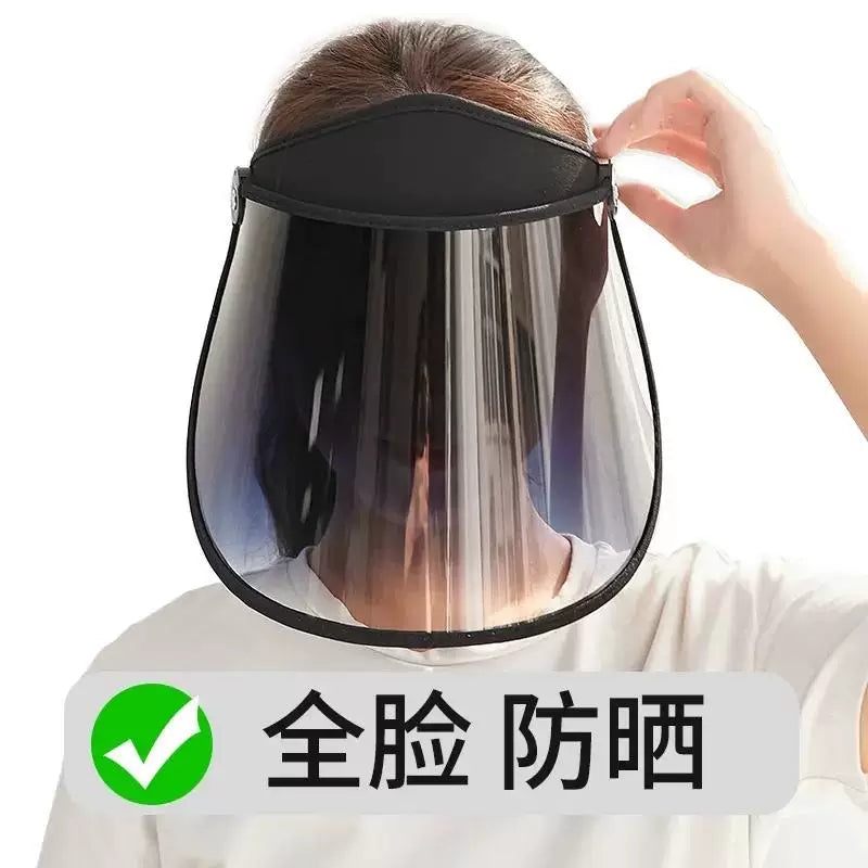 Women's UPF 50+ Windproof Sun Visor Hat with Face Mask for Cycling and Outdoor Activities