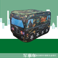 Kids Pop-Up Play Tent Cartoon Car Bus Indoor Outdoor Game House