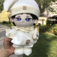 20cm Doll Clothes Cotton Doll Pajama Set Sitting Pose Outfit 4-Piece Set