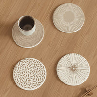 Japanese Diatomaceous Earth Coasters for Drinks, Absorbent and Quick-Drying Tabletop Heat Insulation Mats