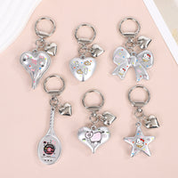 Frosted Acrylic Heart Keychain for Bags and Car Keys, Fashionable Korean-Japanese Style