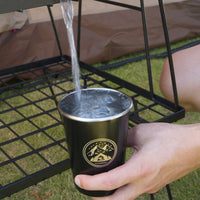Outdoor 304 Stainless Steel Camping Mugs Set with Storage Bag, 350ml Coffee Beer Water Cups for Travel BBQ